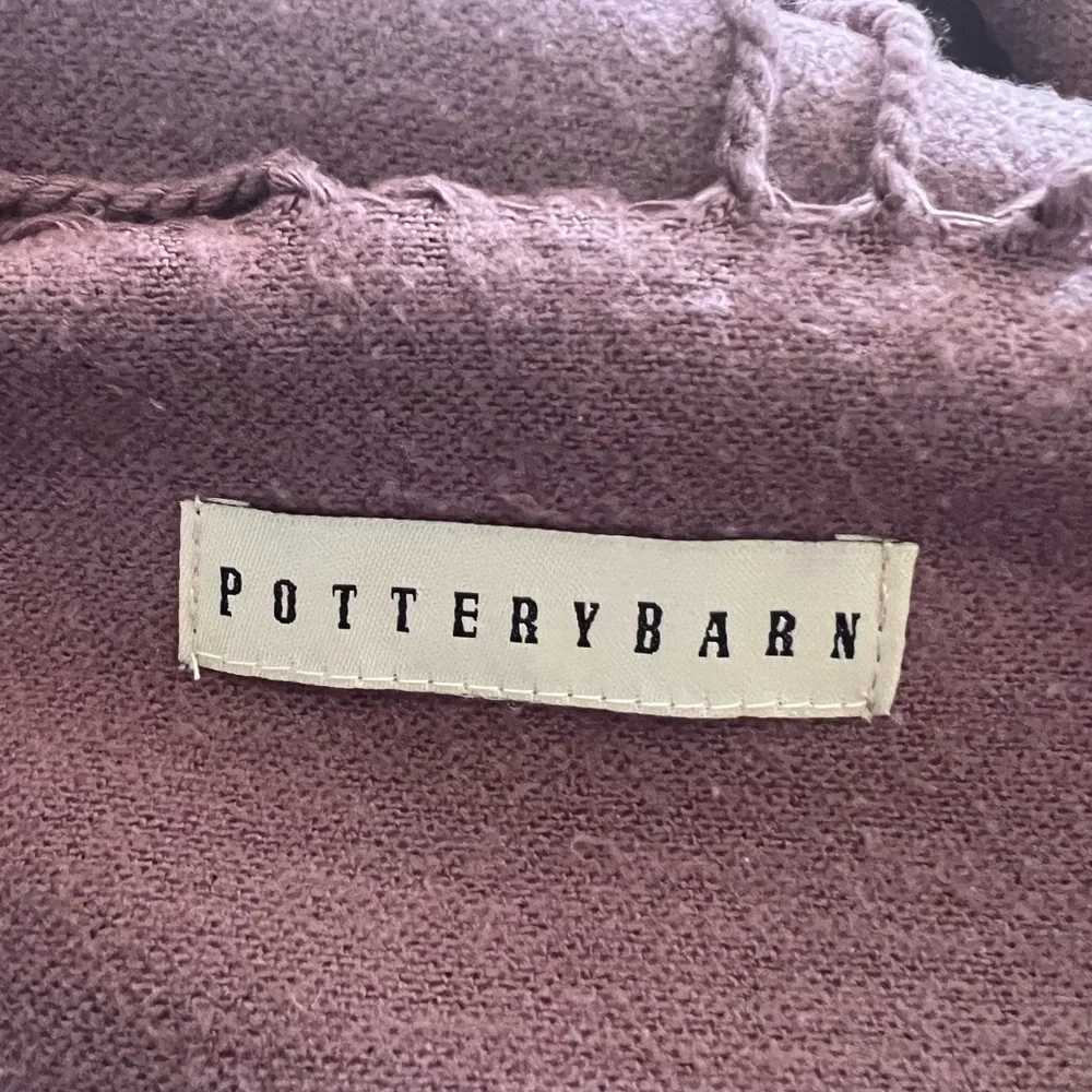 Pottery Barn Lavender Throw Blanket with D Monogram​